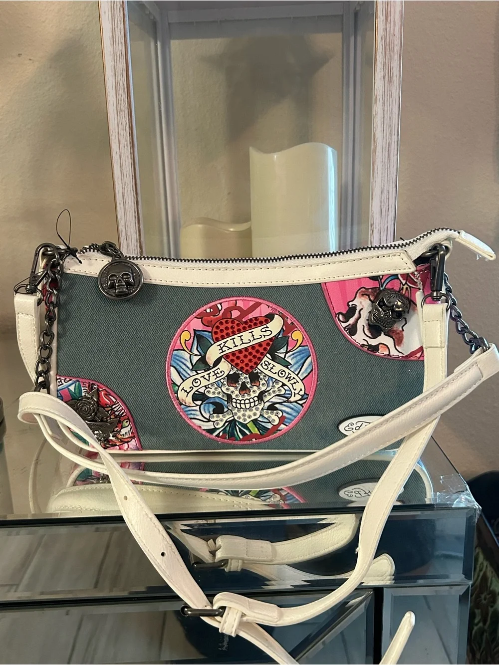 Ed Hardy | Bags | Ed Hardy Crossbody Bag With Graphic Skull  display picture 2